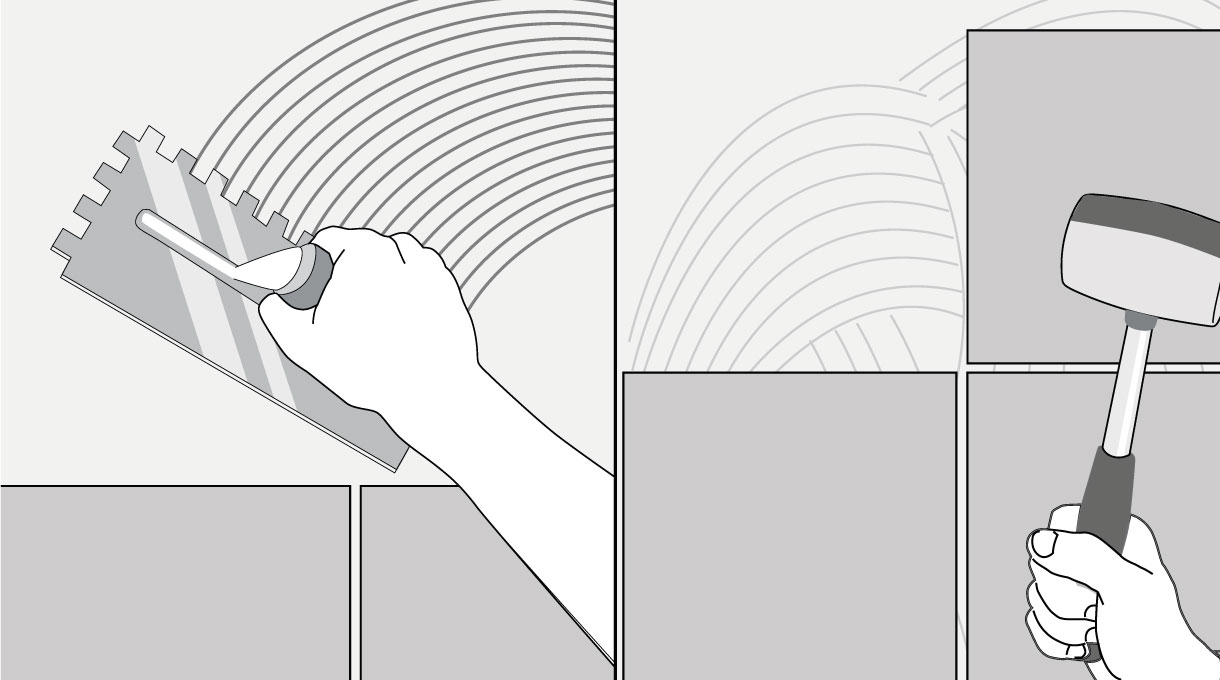 Colocación de revestimiento cerámico en piso